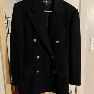 Ralph Lauren Black Blazer with Gold Buttons